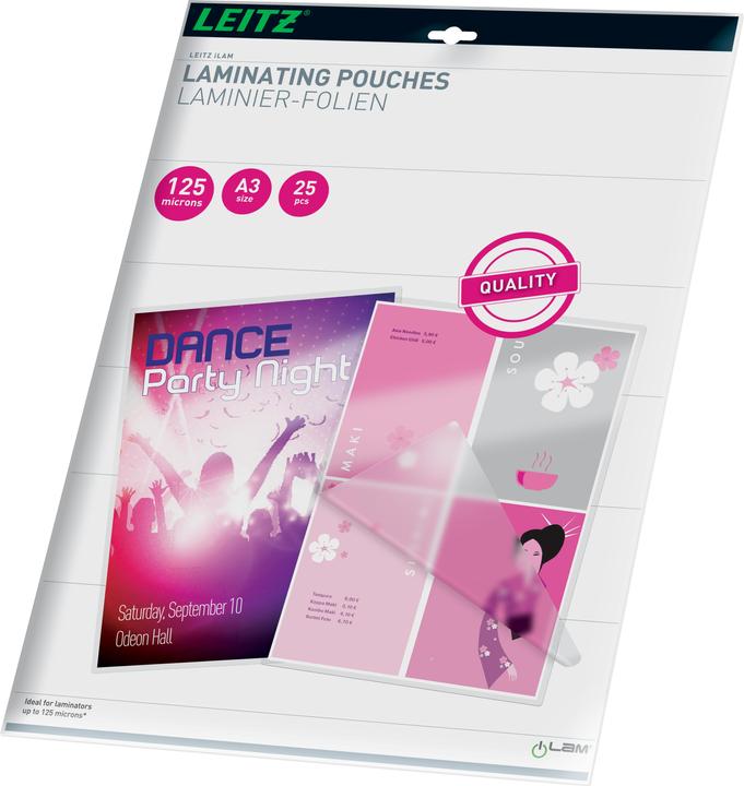 Actual product image Leitz hot laminating foils A3 (A3, 25 Piece, 125 µm)