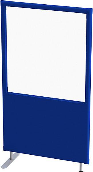 Actual product image eurokraft pro Soundproof partition, panel with window, height 1800 mm, width 1000 mm, blue. (1000 x 1800 x 50 mm)
