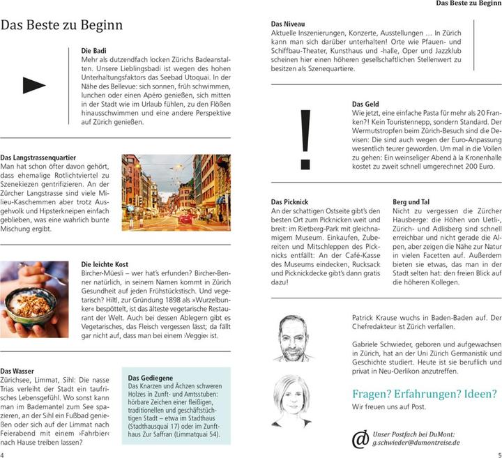 Produktbild direkt Reiseführer Zürich (Deutsch, Patrick Krause, Gabriele Schwieder, 2023)