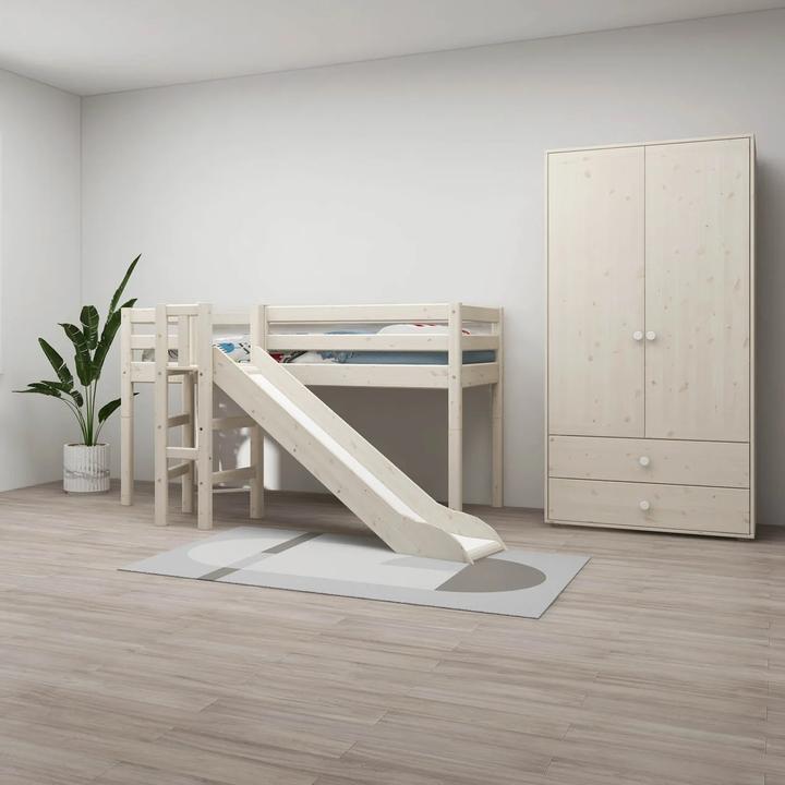 Actual product image Flexa Half-height bed Classic with slide and platform (90 x 200 cm)