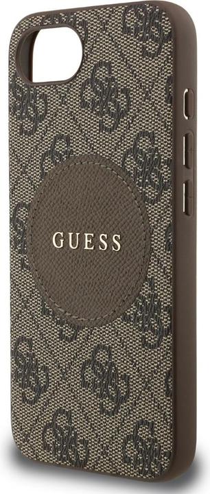 Produktbild Guess - 4G Circle Classic Logo MagSafe (GUHMPSE4P4PGRSGW) - iPhone 16e - Brown (Apple iPhone 16e)