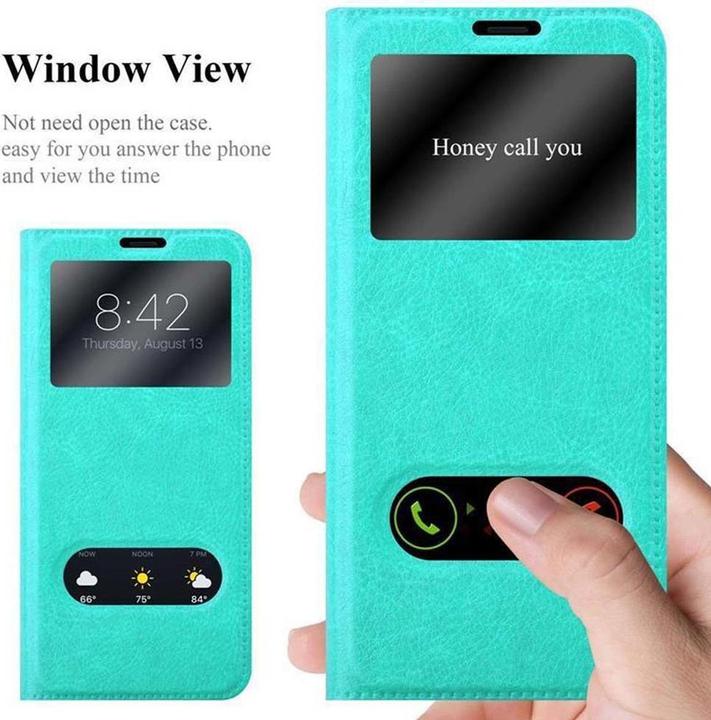 Actual product image Cadorabo Book with View double window cover (Samsung Galaxy S9+)