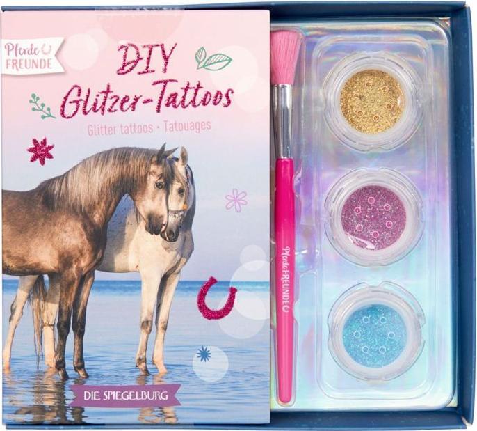 Image du produit Die Spiegelburg DIY Glitzer-Tattoos Pferdefreunde
