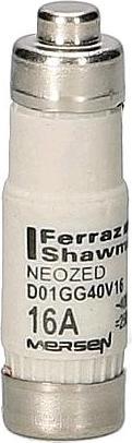 Image du produit Mersen R223023 Fusible Neozed D01 16A gris 10 STK (16 A)