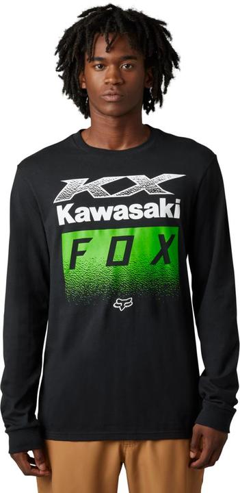 Fox Tee 23 X Kawi Ls Prem Blk M (M)