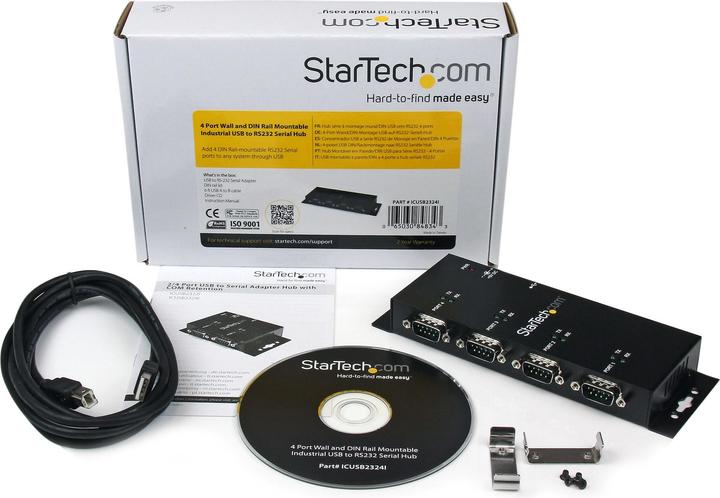 Actual product image StarTech 4 Port USB Serial Adapter (USB-B, 4 Ports)