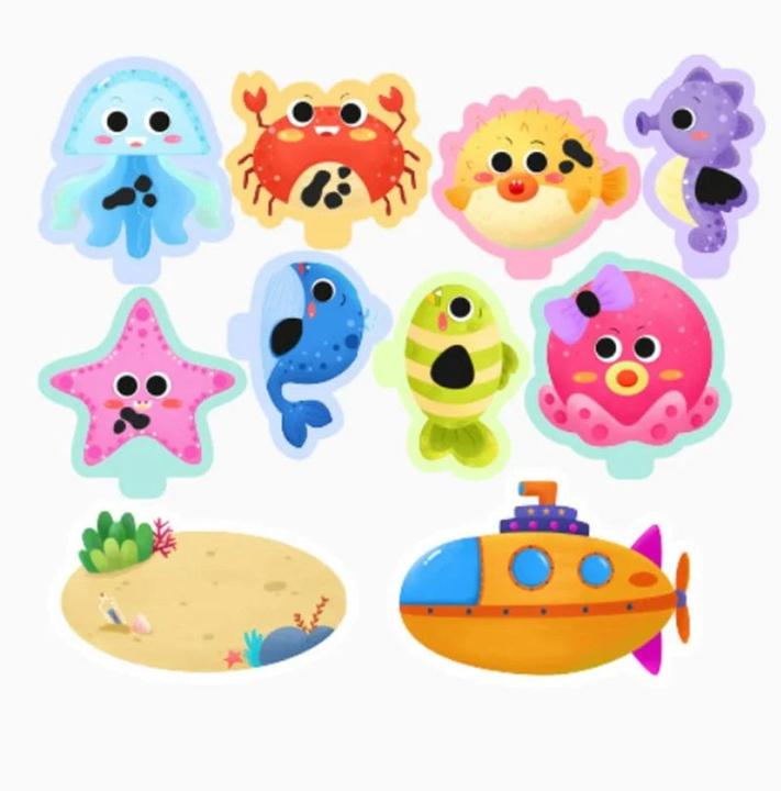 Produktbild Activity Board Weiche EVA Paste früh pädagogische DIY Puzzle Spielzeug Tier Aufkleber Bad schwimmende Badewanne