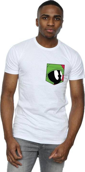 Immagine prodotto Looney Tunes Marvin The Martian Face Faux Pocket Maglietta Uomo (XL)