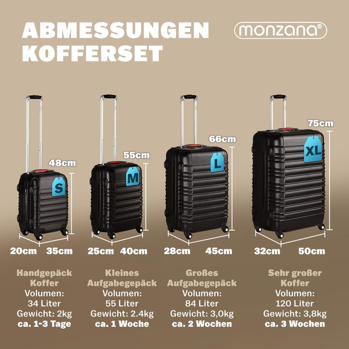 Image du produit Monzana Valise rigide (120 l, L (90 - 115l))