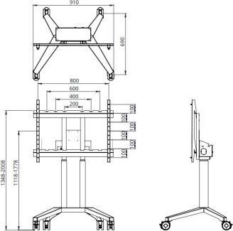 Produktbild Legamaster Rollstativ moTion MS-12S (Universal, 98", 140 kg)
