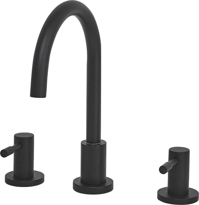 Immagine prodotto Beliani Rubinetto 3 fori per lavabo in ottone nero SIPI