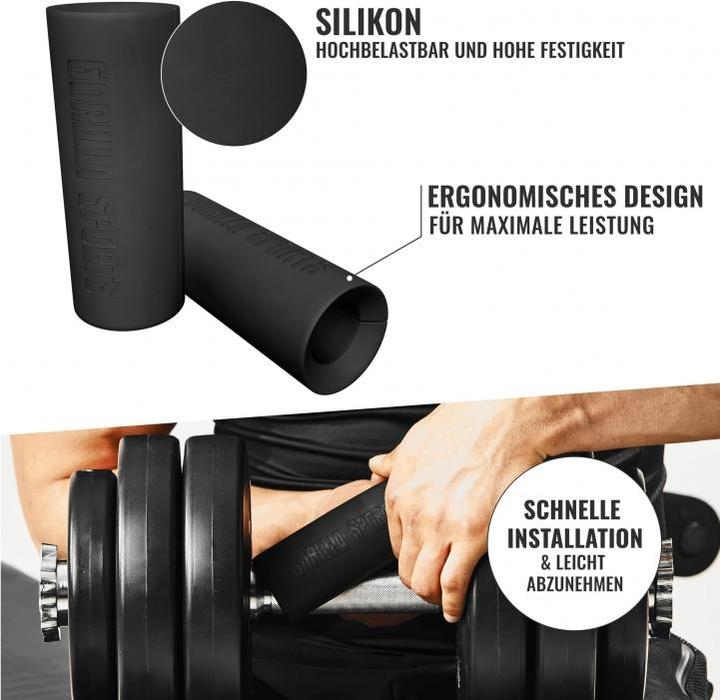 Produktbild Gorilla Sports Hantelgriffe aus Silikon