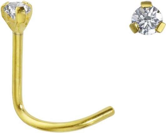 Actual product image Bijouteria Nose piercing (Titanium, Zirconia, PVD coating (gold coloured))