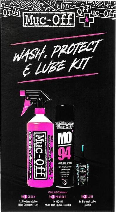 Immagine prodotto Muc-Off Lavare, proteggere e lubrificare (1450 ml, Olio per catene, Pulitore per biciclette, Set di cura)