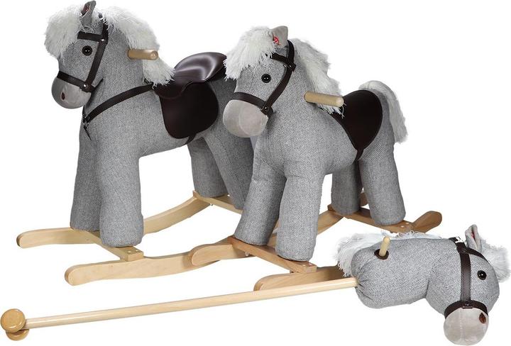 Actual product image Tryco Baby Schaukelpferd gross Grau