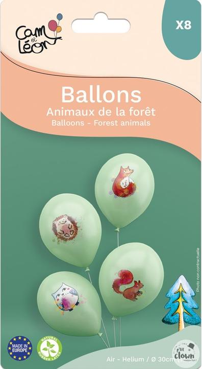 Image du produit P'tit Clown Ballons de baudruche Animaux Get Wild