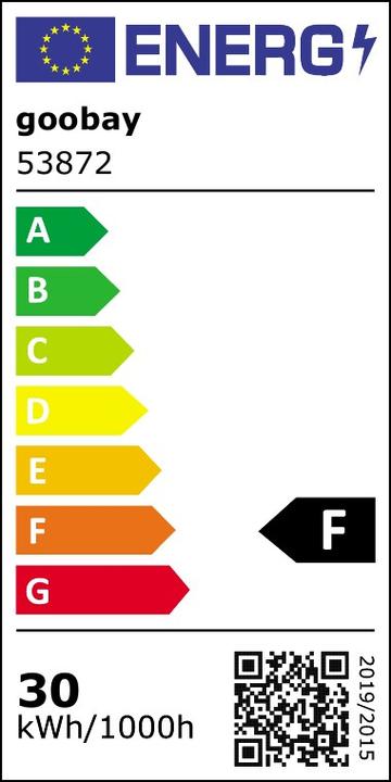 Energy Label Goobay Outdoor spotlight (2560 lm, IP65)