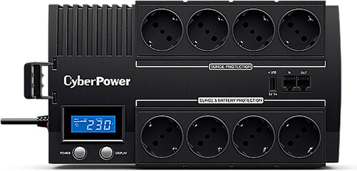 Produktbild Cyberpower BR700ELCD Line-Interactive USV 700VA/390W GreenPower Energy Saving Technologie LCD USB 4+4 Schuko... (700 VA, 390 W, Line-Interaktiv USV)