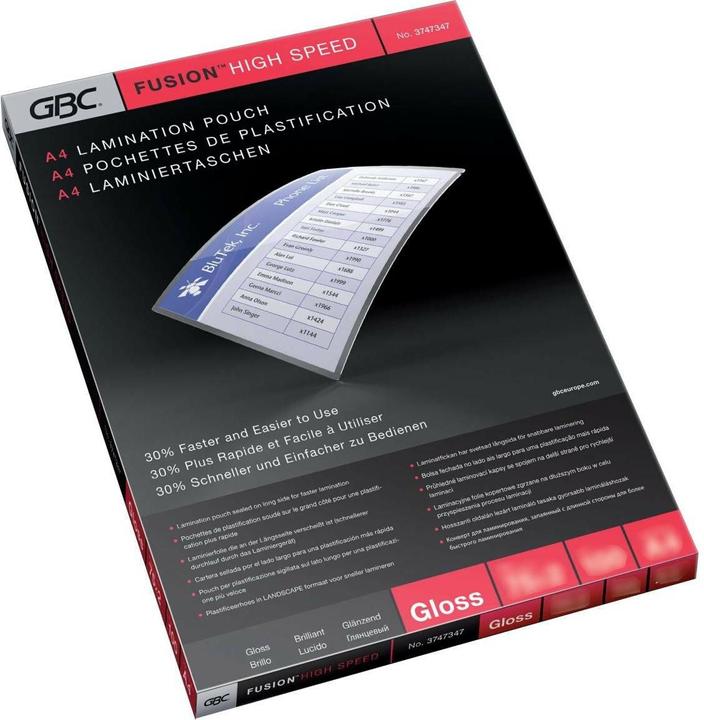 Immagine prodotto GBC Pellicole di laminazione in qualità premium (A4, 100 Pezzo/i, 80 µm)