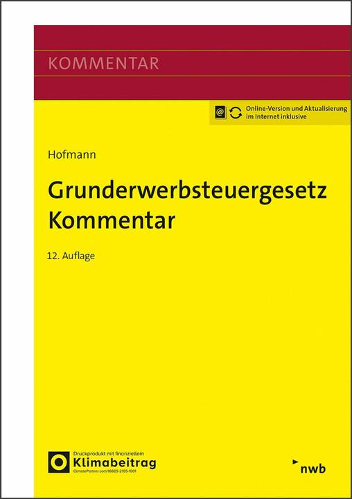 Produktbild Bock:Grunderwerbsteuergesetz Kommentar (Deutsch, Bock, Katrinua, Torsten/Dibbert, Morten/Dorn, 2025)