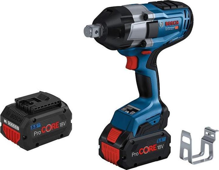 Image du produit Bosch Professional Visseuse à chocs sans fil GDS 18V-1050 H, 2 batteries ProCORE18V 5.5Ah, chargeur, L-BOXX (Fonctionnement sur batterie)