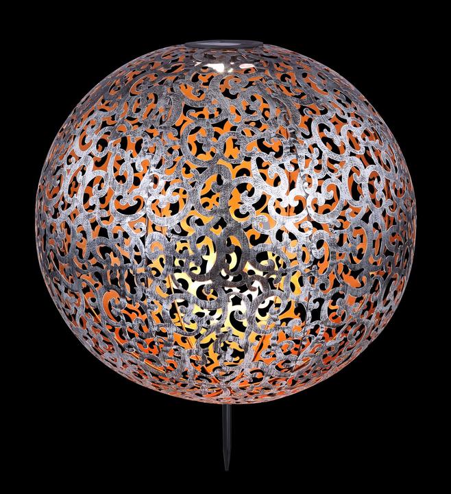 Image du produit Globo Lampe Solaire Métal Argenté, 1xled (IP44)
