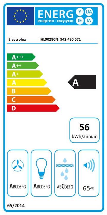 Energy Label Electrolux Ihl9028cn (Island canopy)