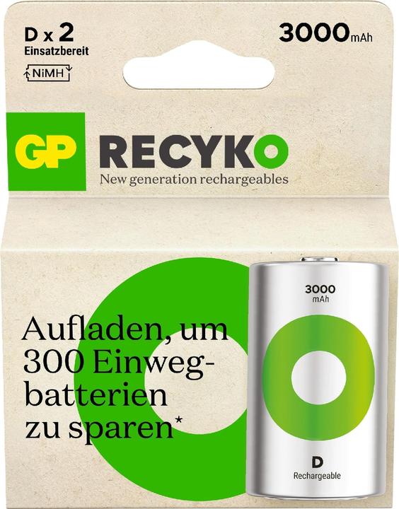 Image du produit GP Batteries Batteries rechargeables autres (2 pcs, D, 3000 mAh)