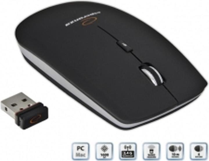 Produktbild Esperanza EM120K Maus RF Wireless Optisch 1600 DPI (Kabellos)