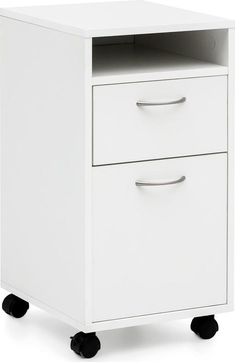 Immagine prodotto FineBuy Contenitore per rotoli impiallacciato in legno bianco (38 x 33 x 63 cm)