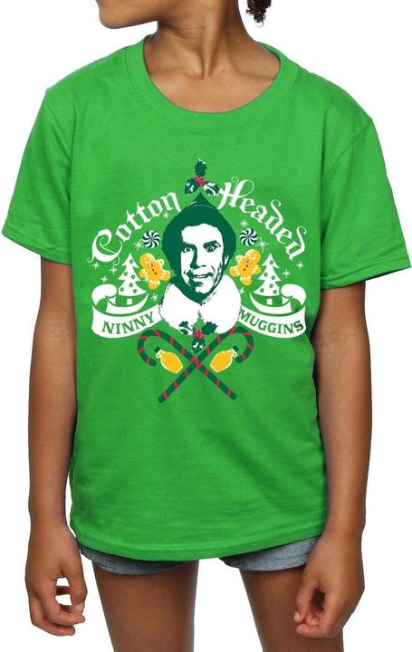 Actual product image Elf Girls Cotton Headed Ninny Muggins Cotton T-Shirt (140, 146)
