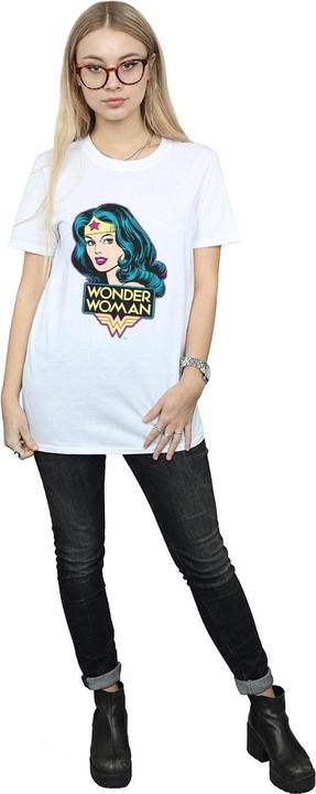 Actual product image Wonder Woman Womens/Ladies Head Cotton T-Shirt (XXL)