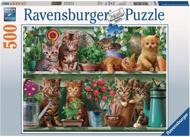 Produktbild Ravensburger Katzen im Regal (500 Teile)