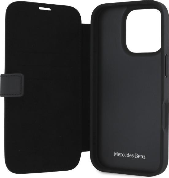 Produktbild Mercedes MEBKP16X23RBGVK iPhone 16 Pro Max 6.9" czarny/black Leather Wood Imitation (Apple iPhone 16 Pro Max)