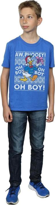 Actual product image Disney Boys Donald Duck Christmas Fair Isle T-Shirt (140, 146)