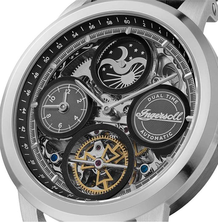 Actual product image Ingersoll 1892 Ingersoll I16001 Men's watch The Arc Automatic 44mm 5ATM (Skeleton watch, 44 mm)