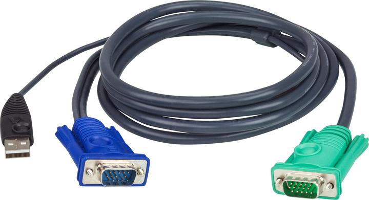 Aten 2L-5203U KVM cable (HD15-SVGA, USB, USB) - 3 m