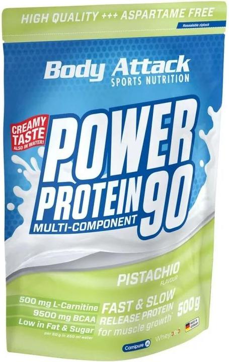 Actual product image Body Attack New Power Protein 90 (500g bag) (Pistachio, 1 pcs., 500 g)