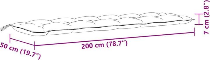 Produktbild VidaXL Gartenbank-Auflagen 2 Stk. Stoff (200 x 50 x 7 cm)