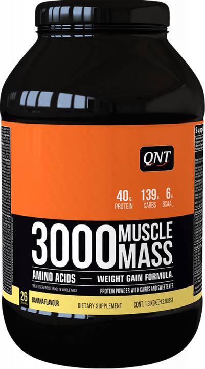QNT 3000 Muscle Mass Gainer 1.3kg (Banana, 1 pcs., 1300 g)