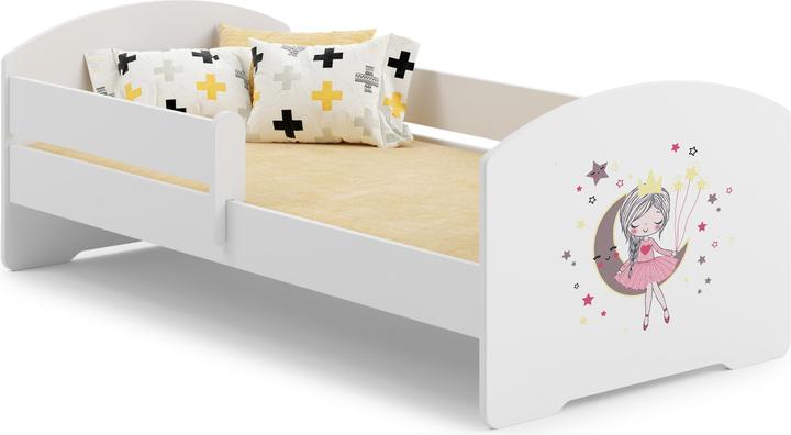 Immagine prodotto ADRK Furniture Letto con materasso e ringhiera PEPE SLEEPING PRINCESS 160x80 (160 x 80 cm)