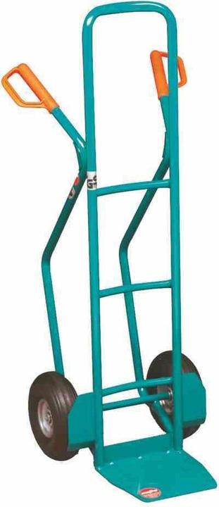 Produktbild Mefro Stapelkarre in türkis, max. belastbar bis 250 kg, Bereifung: Lufträder 3.00-4 Stahlfelgen, Schlau... (250 kg)