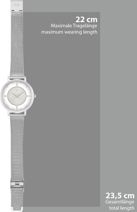 Produktbild Damen Quarzuhr Lucrezia Edelstahl Silber - 33696 (Analoguhr, 36 mm)