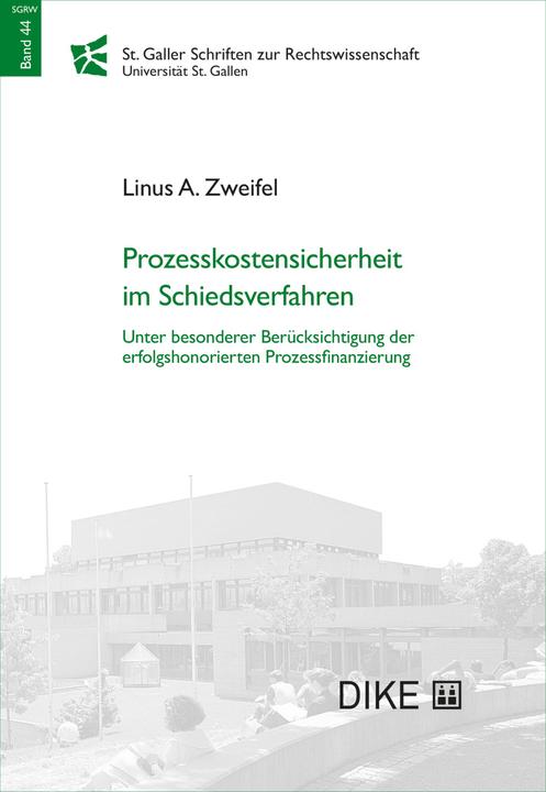 Actual product image DiKE Prozesskostensicherheit im Schiedsverfahren (German, Linus doubt, 2021)