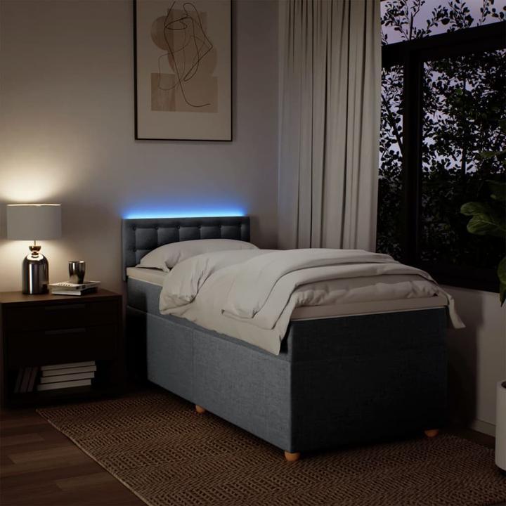 Produktbild VidaXL Bo x springbett mit Matratze 90 x 190 cm Stoff (90 x 190 cm)