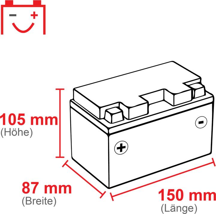 Image du produit BlackMax YTX12A-BS (12 V, 12 Ah, 210 A)