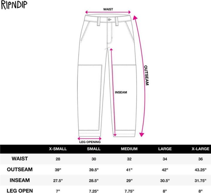 Actual product image RipnDip La Brea Denim Pants (L)