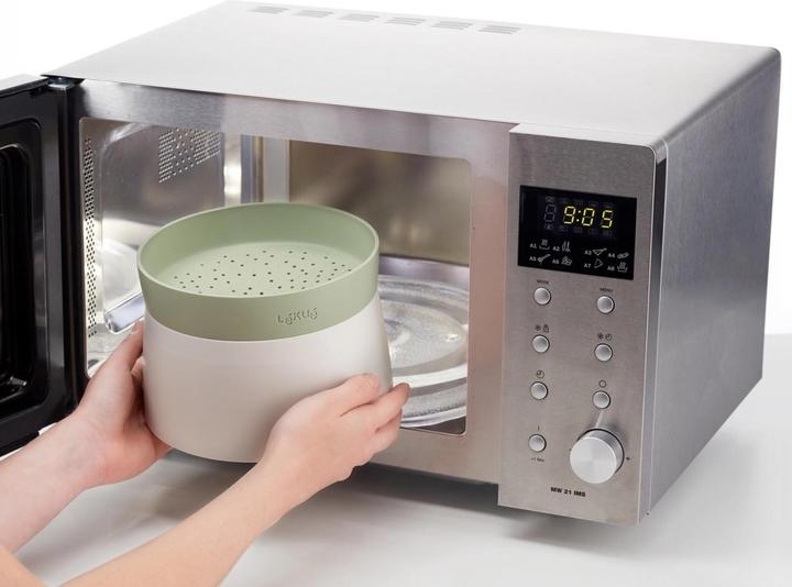 Actual product image Lékué Quick rice and quinoa cooker, green/white 17.8x13 cm