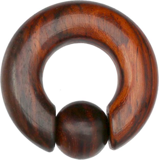 Image du produit Star Piercing Anneau Ball Closure en bois Narra (Organique, sans laiton)