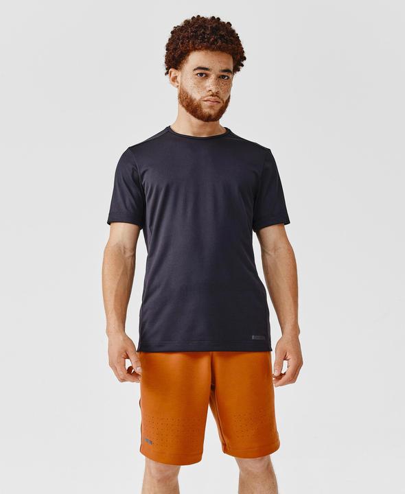 Kalenji Laufshirt kurzarm Herren atmungsaktiv - KIPRUN 100 Dry schwarz (M)